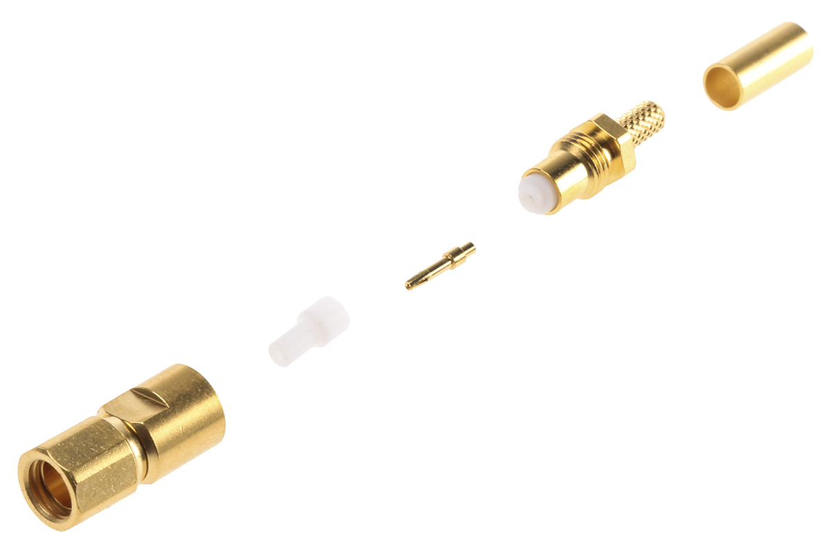 Radiall, Plug Cable Mount SMC Connector, 50Ω, Crimp Termination, Straight Body