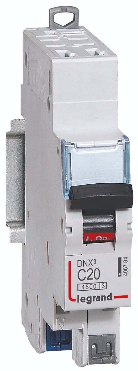 Legrand DX Range DNX3 MCB, 1P, 20A Curve C, 250V AC, 12V DC, 4.5 kA Breaking Capacity