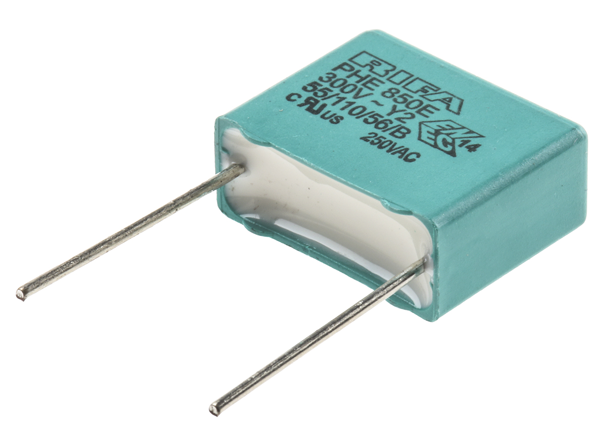 KEMET PHE850 Metallised Polypropylene Film Capacitor, 1.25 kV dc, 300 V ac, ±20%, 22nF, Through Hole
