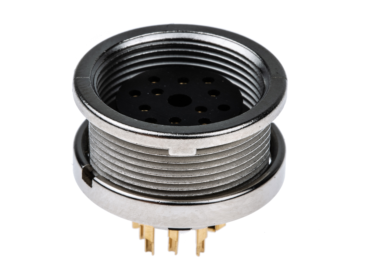 Lumberg, KFV 12 Pole M16 Din Socket, DIN EN 60529, 3A, 60 V ac IP40, Female, Panel Mount