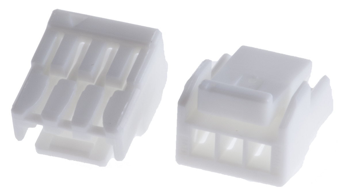 JST, GH Connector Housing, 1.25mm Pitch, 3 Way, 1 Row Right Angle, Straight