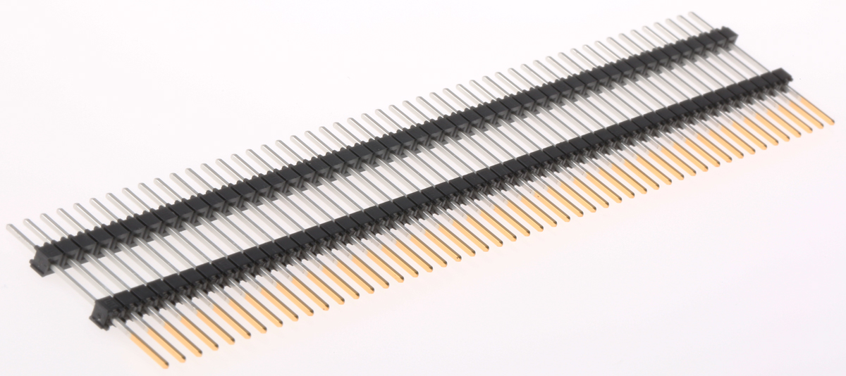 Samtec EW Series Straight Through Hole Pin Header, 50 Contact(s), 2.54 mm Pitch, 1 Row, Unshrouded