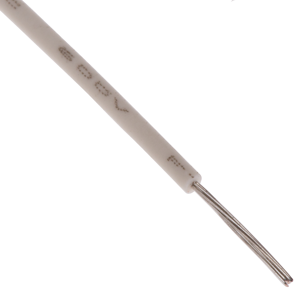 RS PRO White 0.08mm² Hook Up Wire, 28 AWG, 7/0.12 mm, 100m, MPPE Insulation