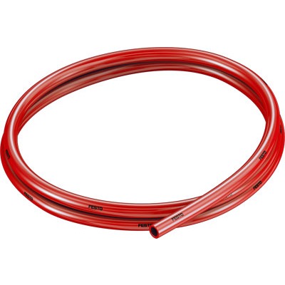 Festo PUN TPE, Flexible Tubing, 5.7mm ID, 8mm OD, Red
