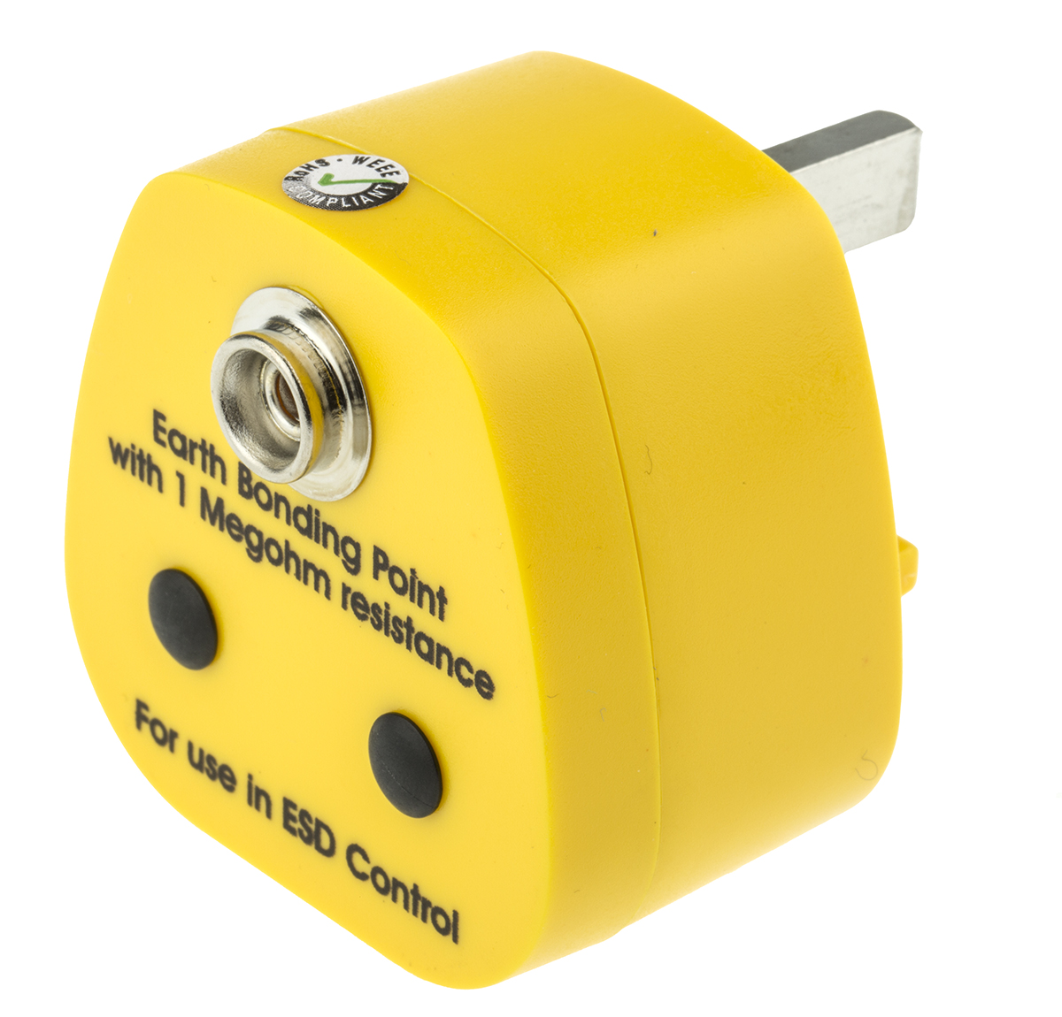RS PRO ESD Earth Bonding Plug With 10 mm Stud