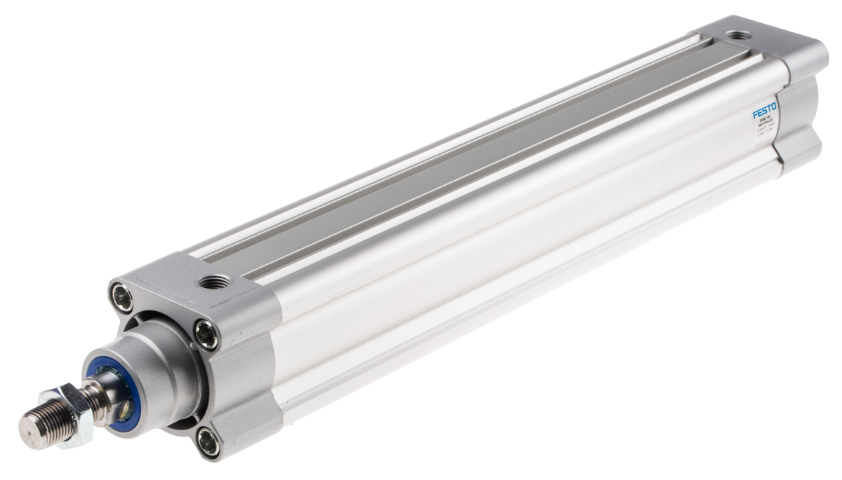 Festo Pneumatic Piston Rod Cylinder - 2102633 50 mm Bore, 300 mm DSBC Series, Double Acting Acting