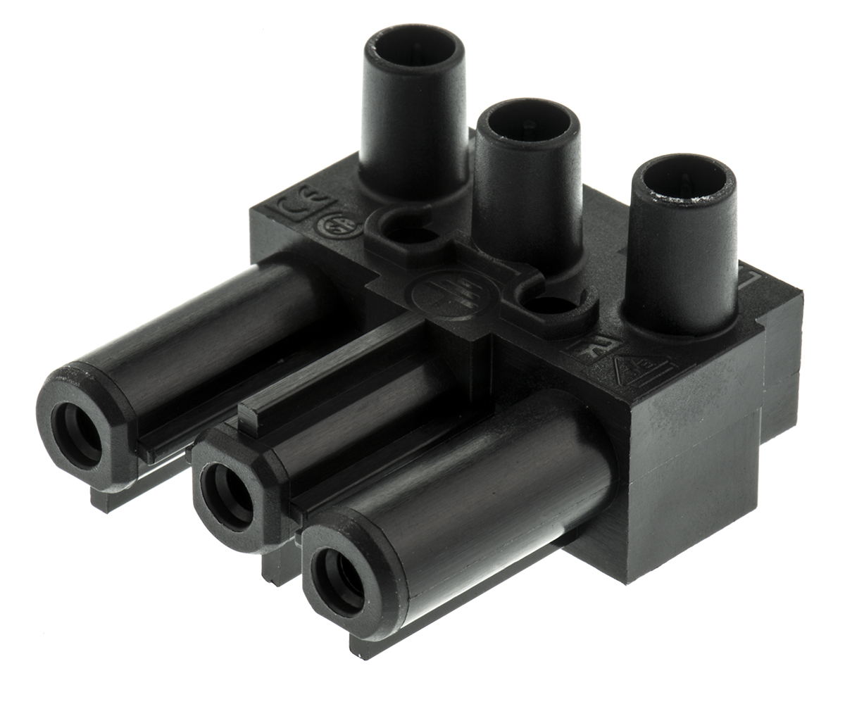 Wieland GST18 Series Connector, 3-Pole, Female, Cable Mount, 16A, IP20