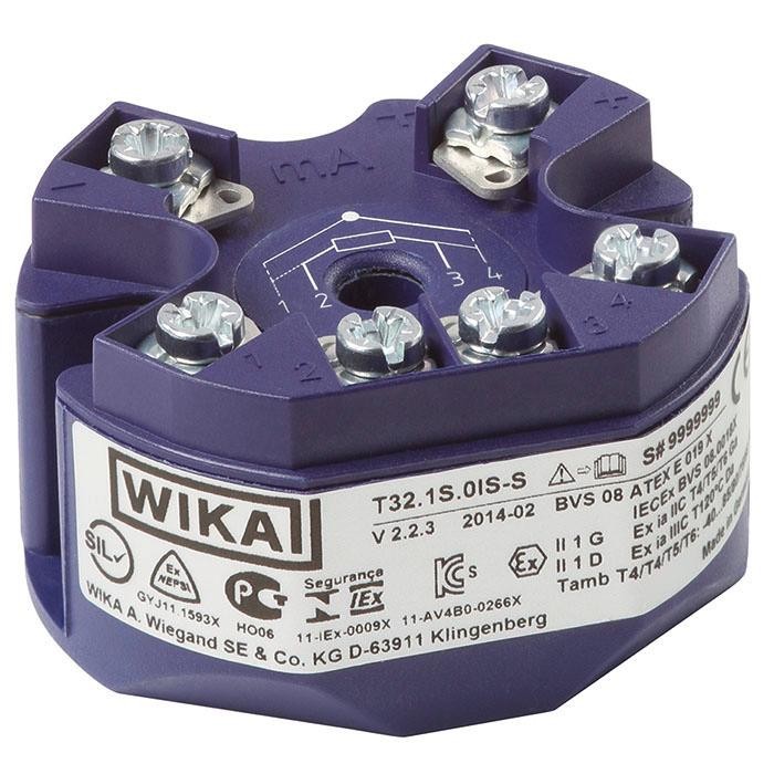 WIKA T32 Temperature Transmitter PT100 Input