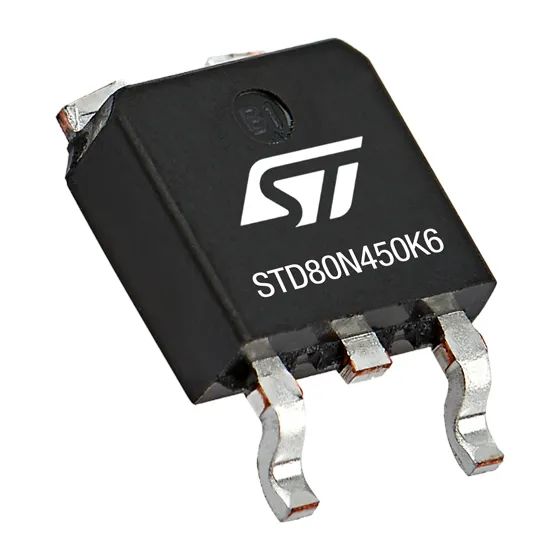 STMicroelectronics Type N-Channel MOSFET, 10 A, 800 V Enhancement Tape & Reel STD80N450K6