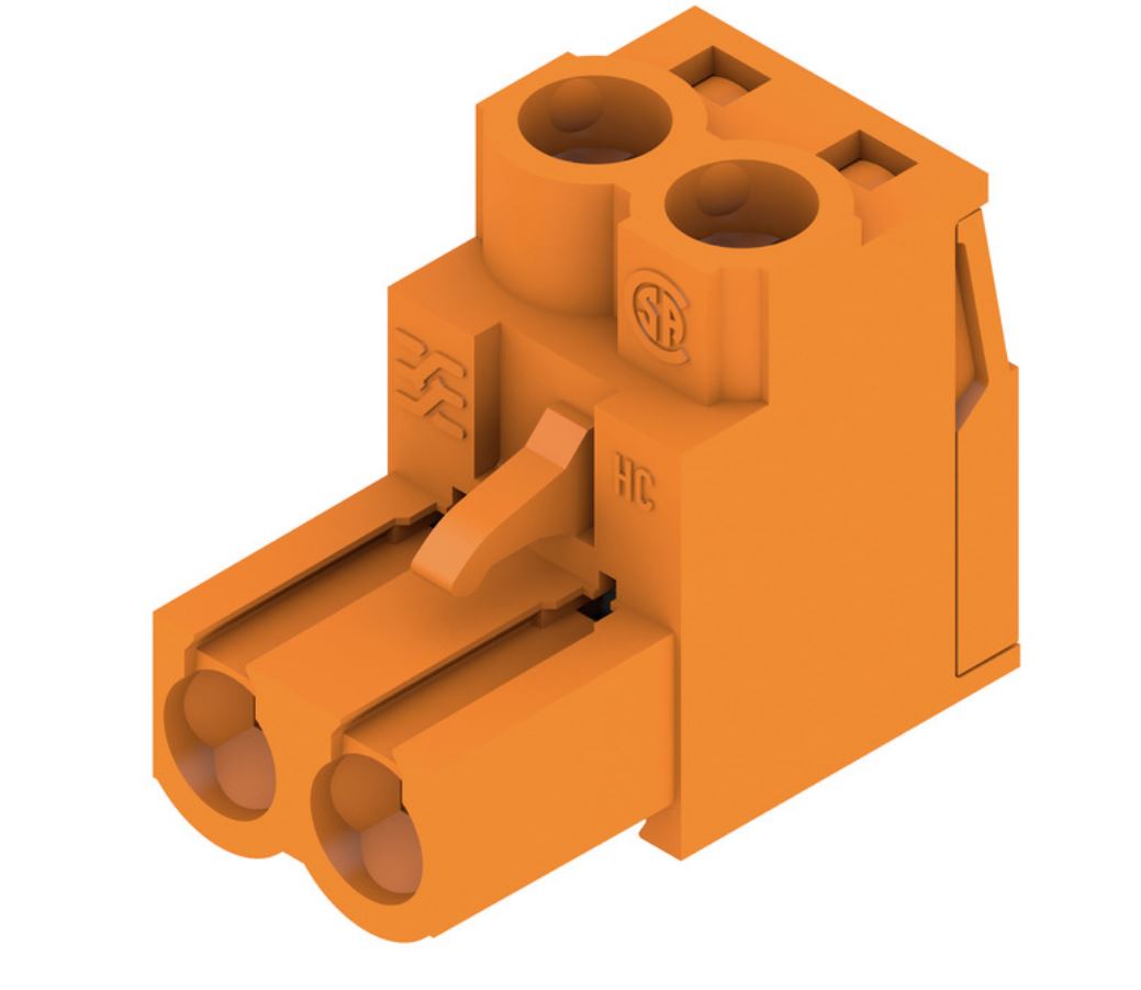 Weidmuller 5.08mm Pitch 2 Way Right Angle Pluggable Terminal Block, Plug, Through Hole, Screw Termination