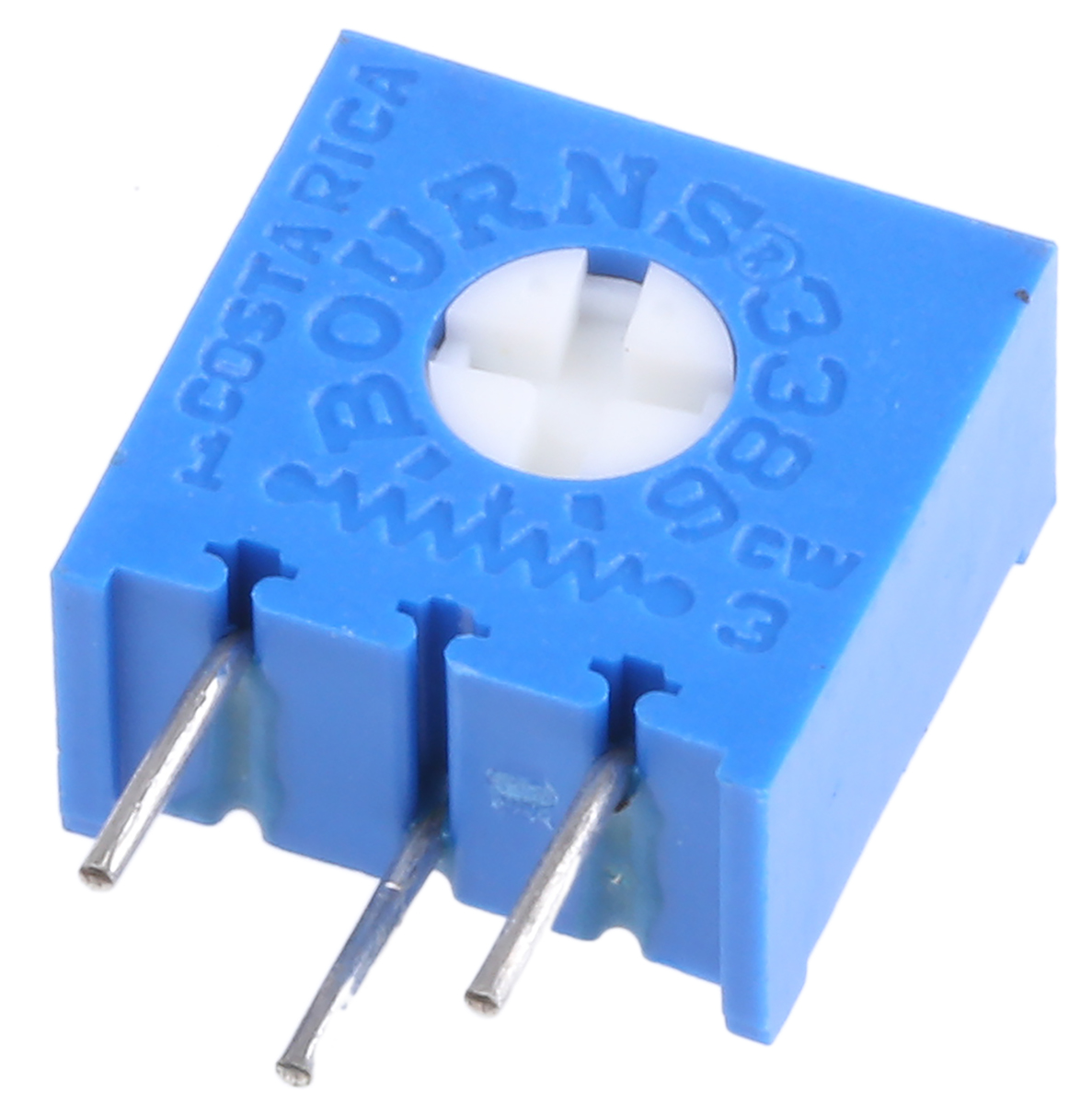 2kΩ, Through Hole Trimmer Potentiometer 0.5W Bourns, 3386