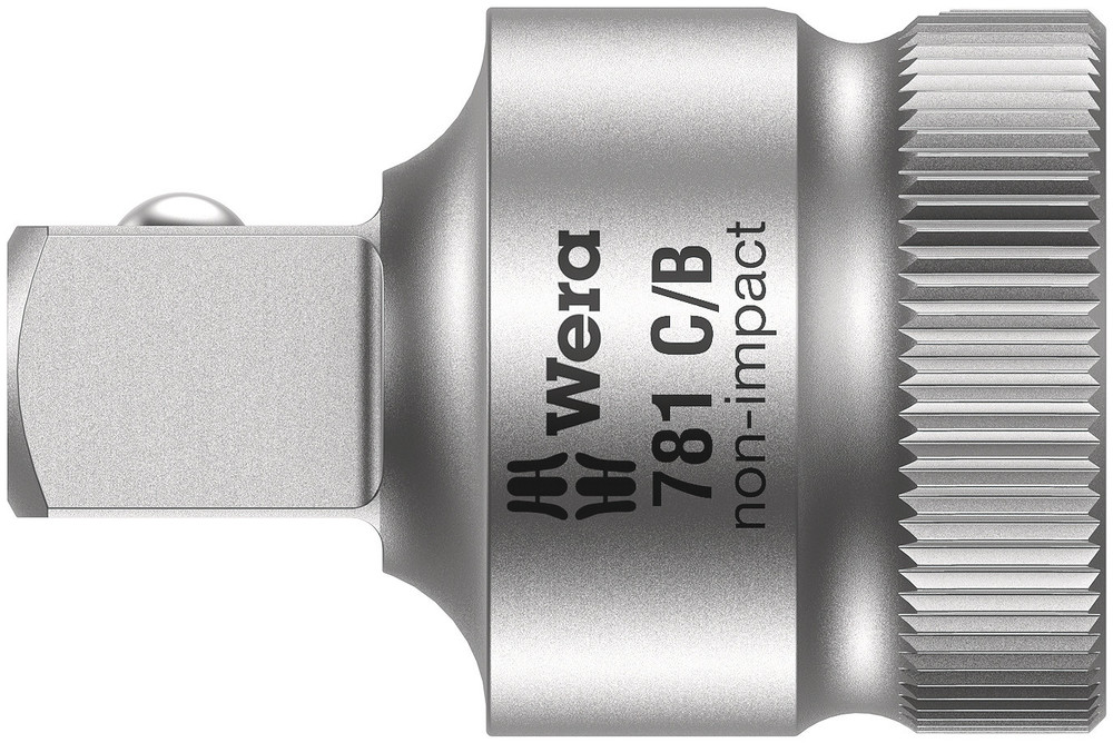 Wera 1/2 in Square Socket Adapter, 35.5 mm Overall