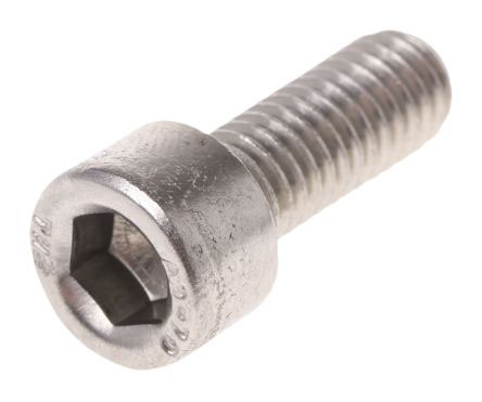 RS PRO Stainless Steel Hex Socket Cap Screw, DIN 912, M16 x 30mm