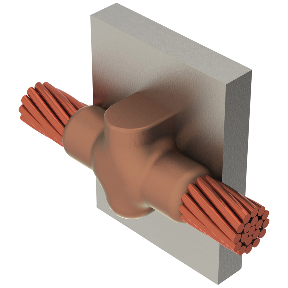 nVent ERICO Cadweld Graphite Cable Joint Connector Block, Straight Joint Type , 25mm²