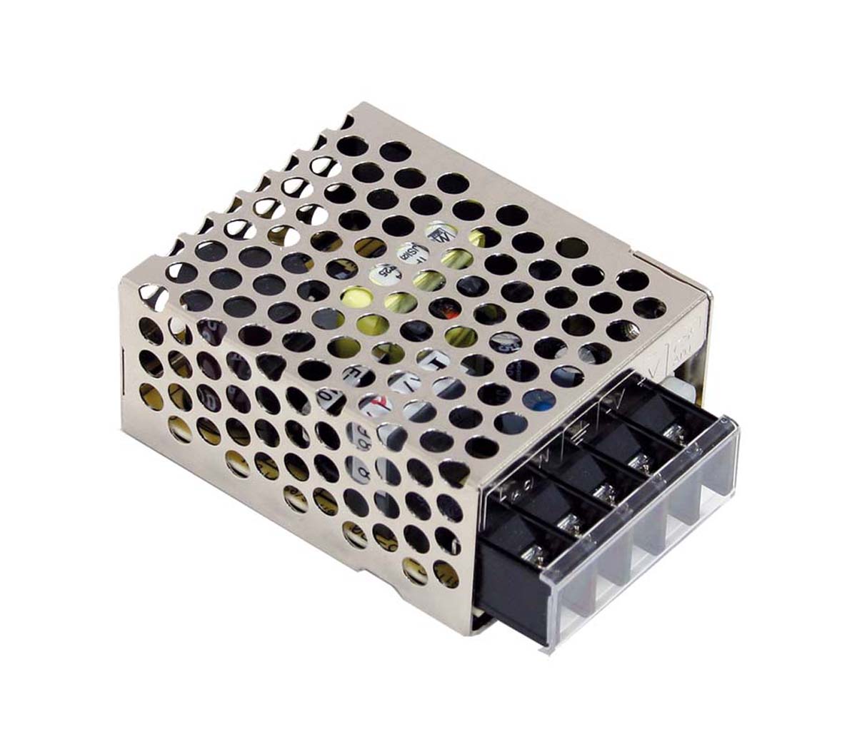 MEAN WELL Switching Power Supply, RS-15-24, 24V dc, 625mA, 15W, 1 Output, 120 → 370 V dc, 85 → 264 V ac