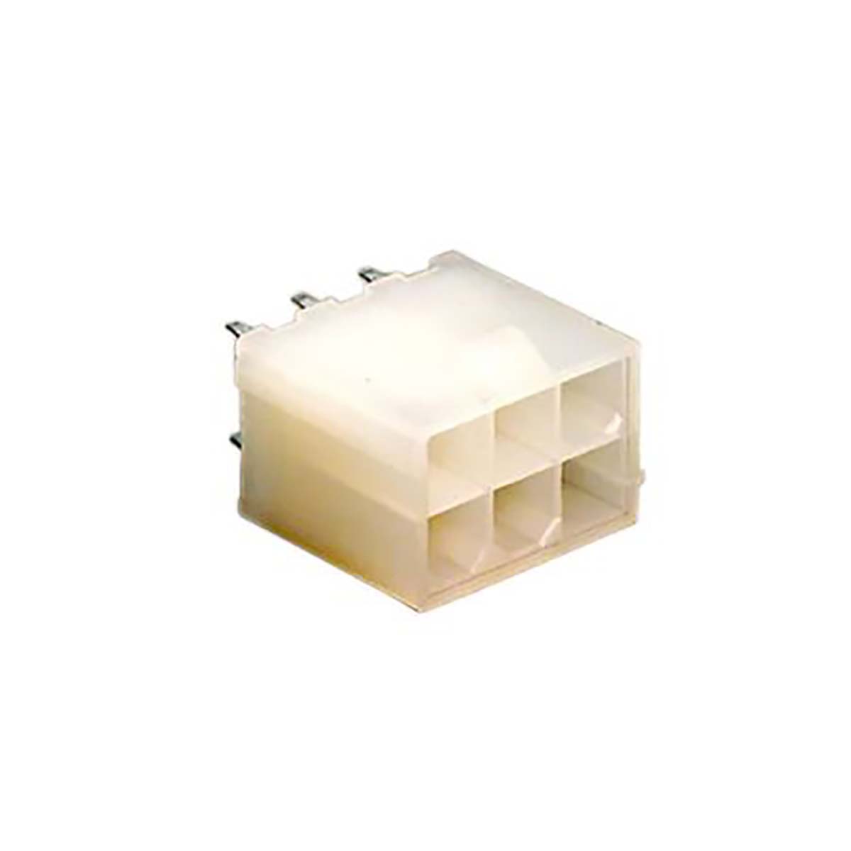 Molex Mini-Fit Jr Series Vertical Through Hole PCB Header, 6 Contact(s), 4.2 mm Pitch, 2 Row, Shrouded