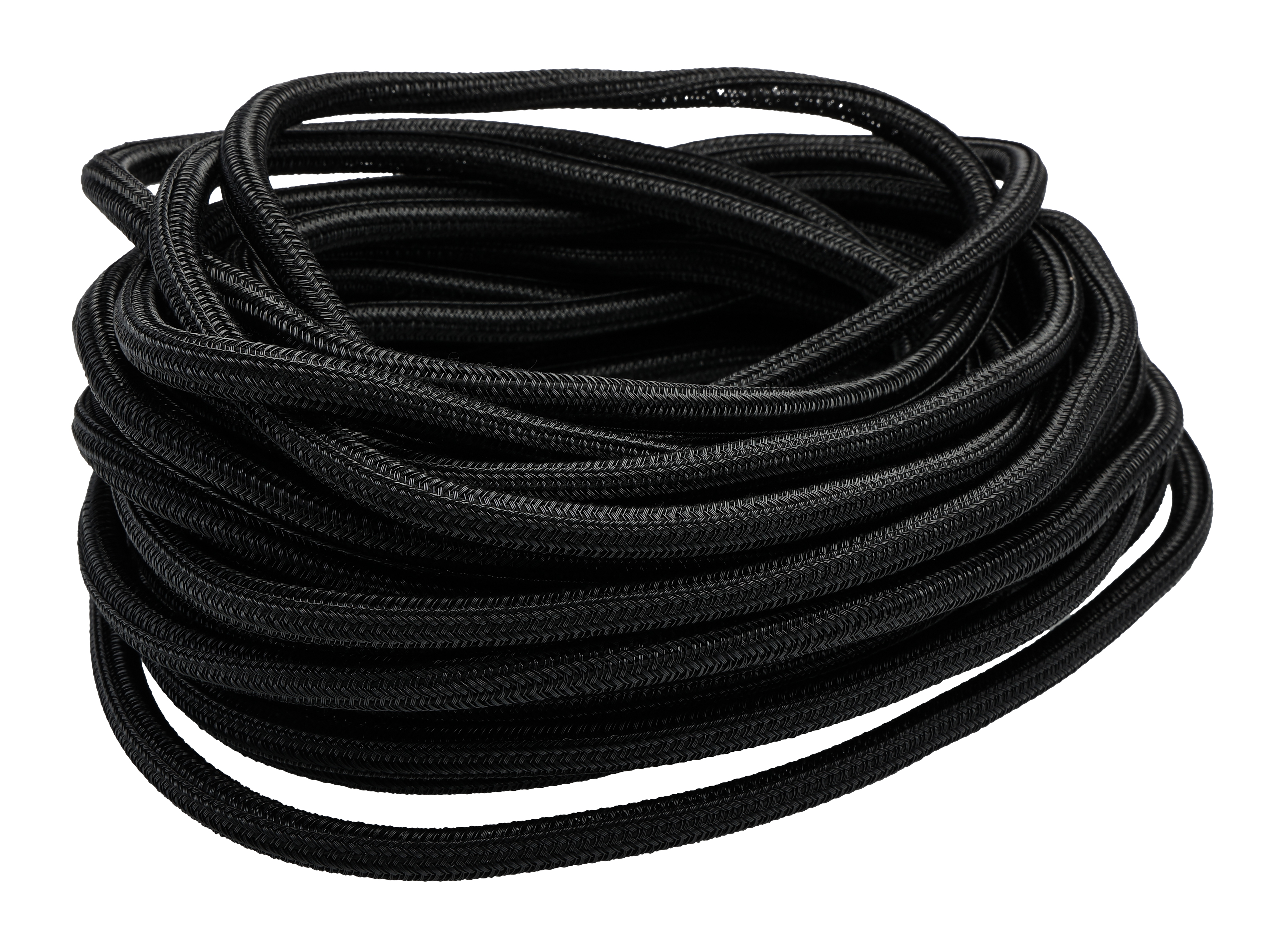 Alpha Wire Braided PET Black Cable Sleeve, 6.35mm Diameter, 15m Length, FIT Wire Management Series