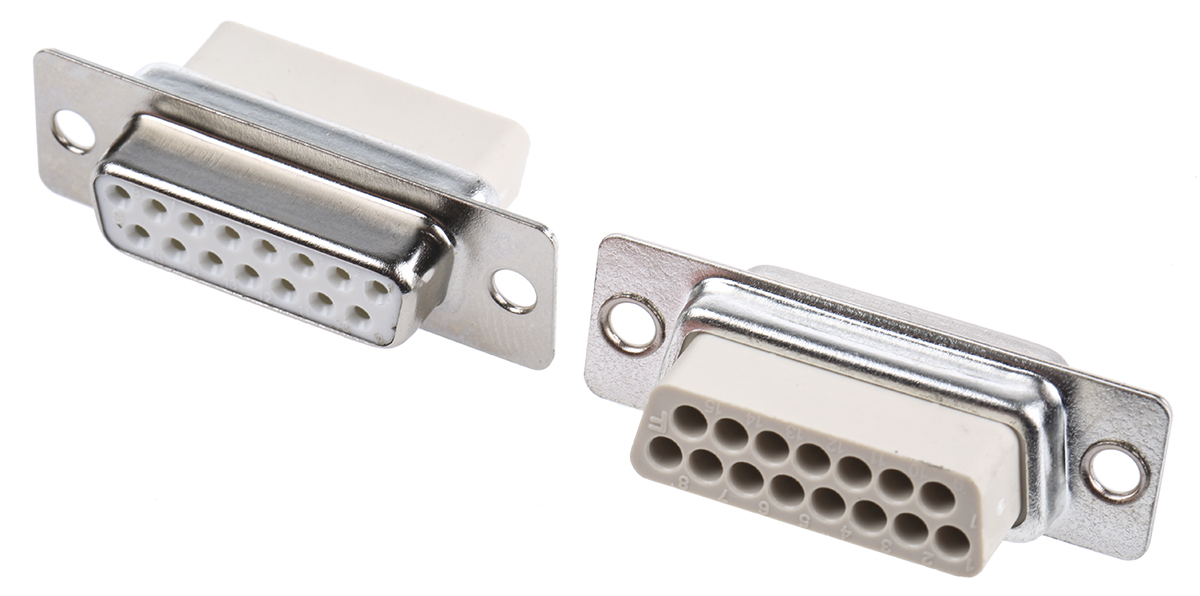 MH Connectors MHD 15 Way Cable Mount D-sub Connector Socket, 2.77mm Pitch