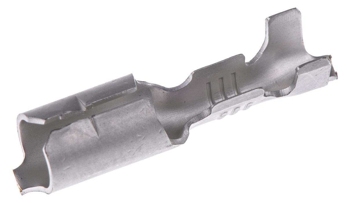 TE Connectivity, 42581 Uninsulated Crimp Bullet Connector, 0.3mm² to 0.8mm², 22AWG to 18AWG, 4mm Bullet diameter Female