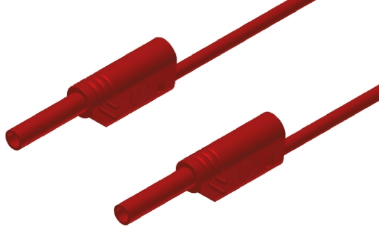 Hirschmann Test & Measurement 2 mm Connector Test Lead, 10A, 1000V ac/dc, Red, 500mm Lead Length