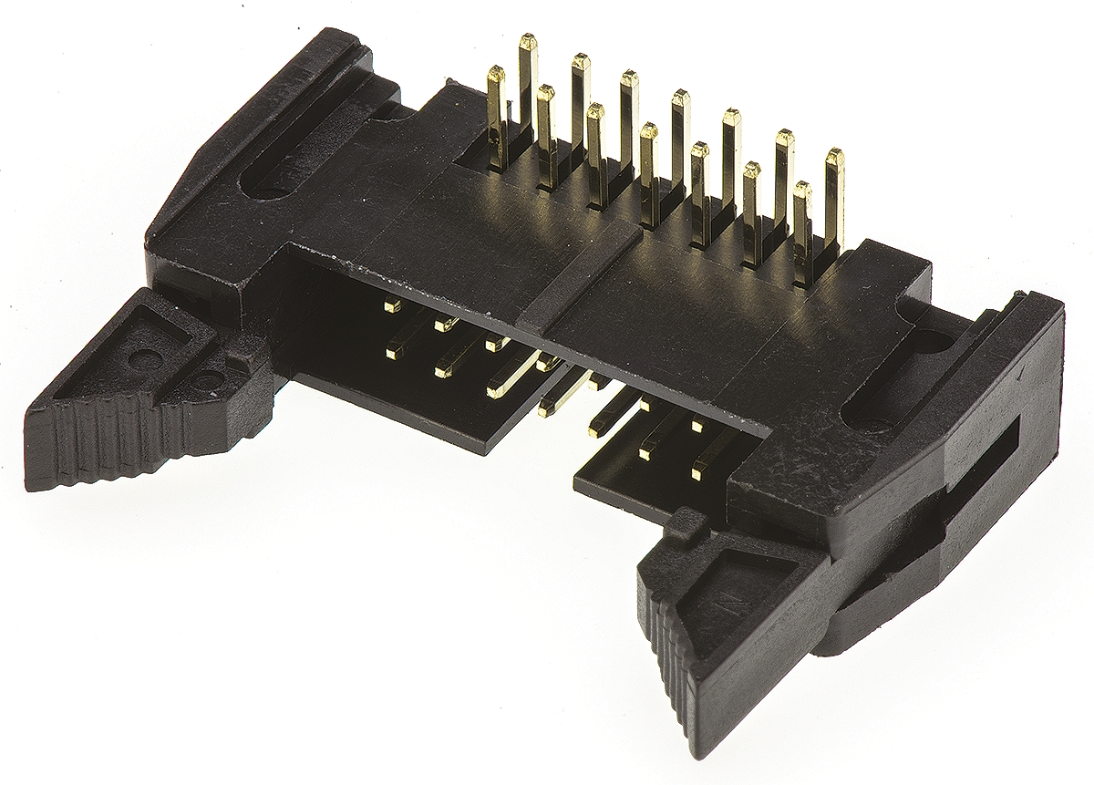 Amphenol Communications Solutions T816 Series Right Angle Through Hole PCB Header, 14 Contact(s), 2.54 mm Pitch, 2 Row,