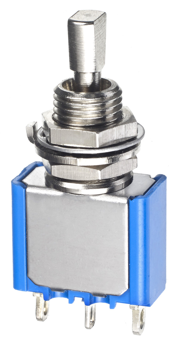 APEM Toggle Switch, Panel Mount, On-Off-On, SPDT, Solder Lug Terminal, 30V dc