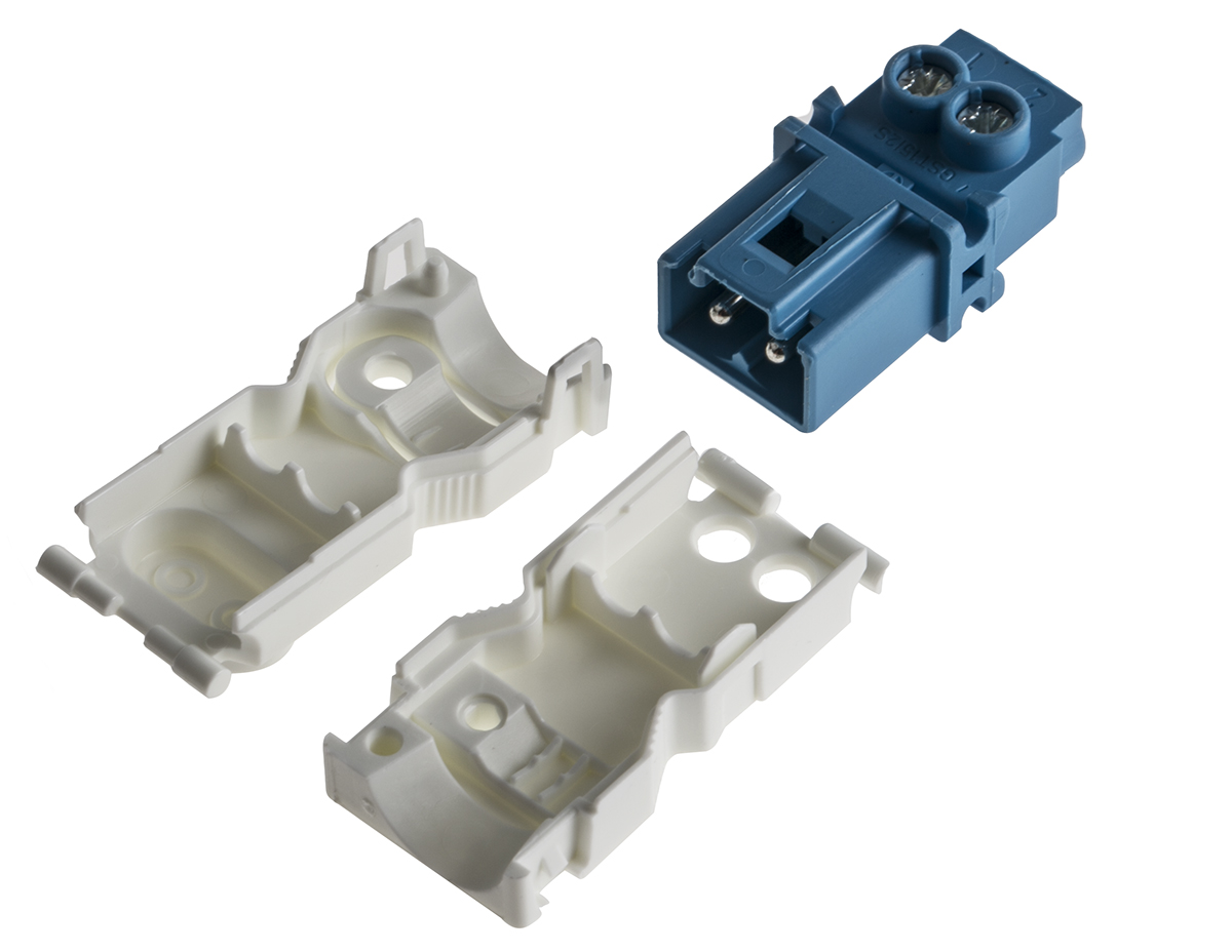 Wieland GST15i2 Series Mini Connector, 2-Pole, Male, Cable Mount, 16A, IP20