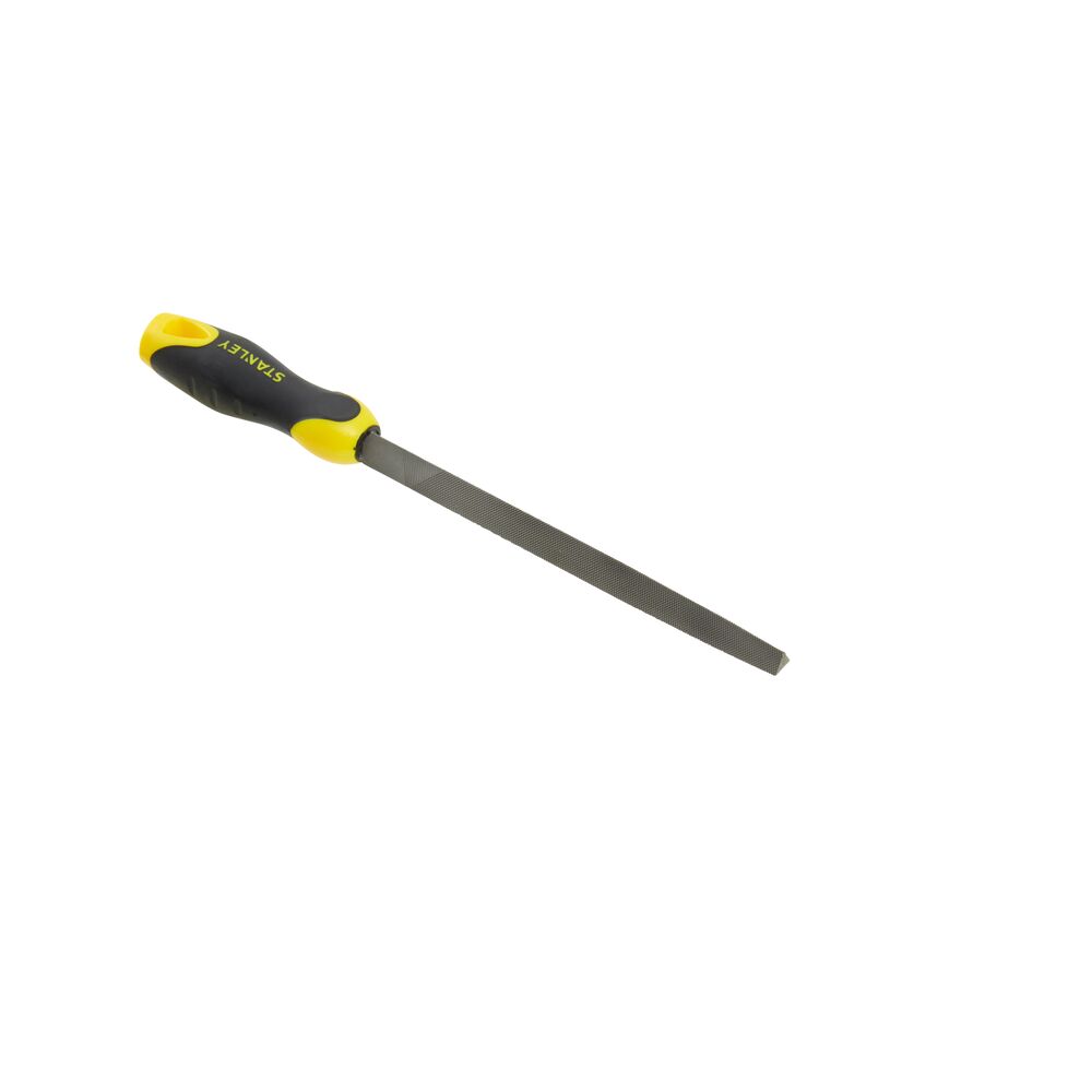 Stanley 380mm, Bastard, Flat File Handle With Soft-Grip Handle