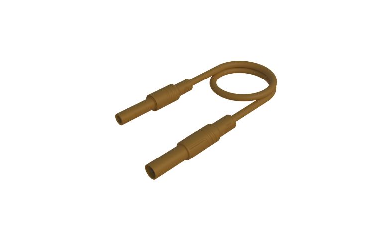 Hirschmann Test & Measurement 4 mm Test Probe Lead, 32A, Brown, 1m Lead Length