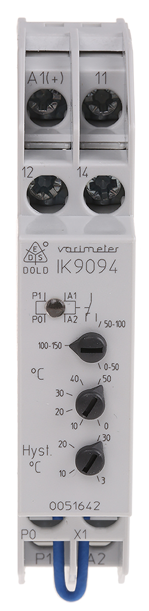 Dold Temperature Monitoring Relay, SPDT, DIN Rail