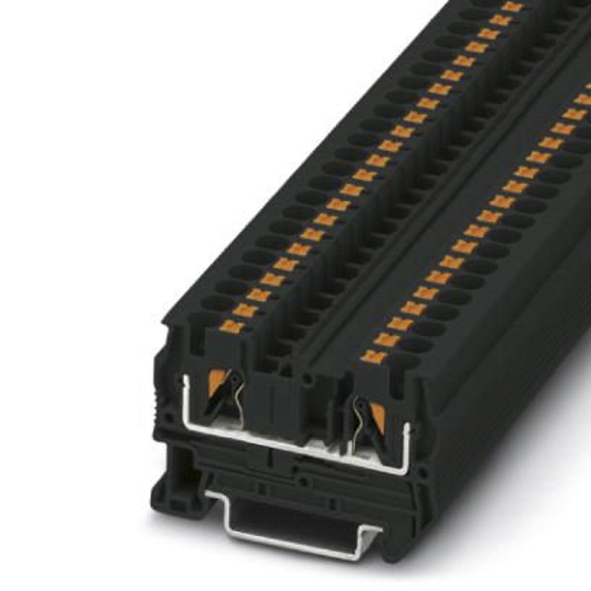 Phoenix Contact 3211776 PT 4 BK Series Black, Single-Level, Push In Termination