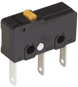 Omron Pin Plunger Micro Switch, Tab Terminal, 10.1 A @ 250 V ac, SPDT, IP40