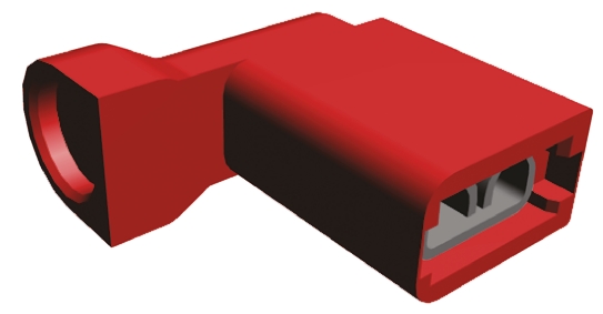 TE Connectivity Ultra-Fast .187 Red Insulated Female Spade Connector, Flag Terminal, 4.75 x 0.51mm Tab Size, 0.3mm² to