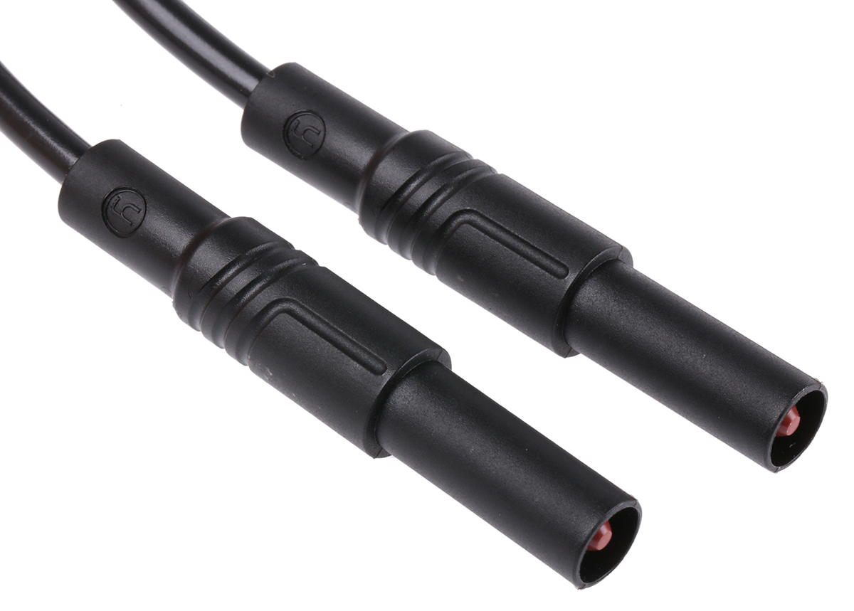 Hirschmann Test & Measurement, 32A, 1000V ac/dc, Black, 1m Lead Length