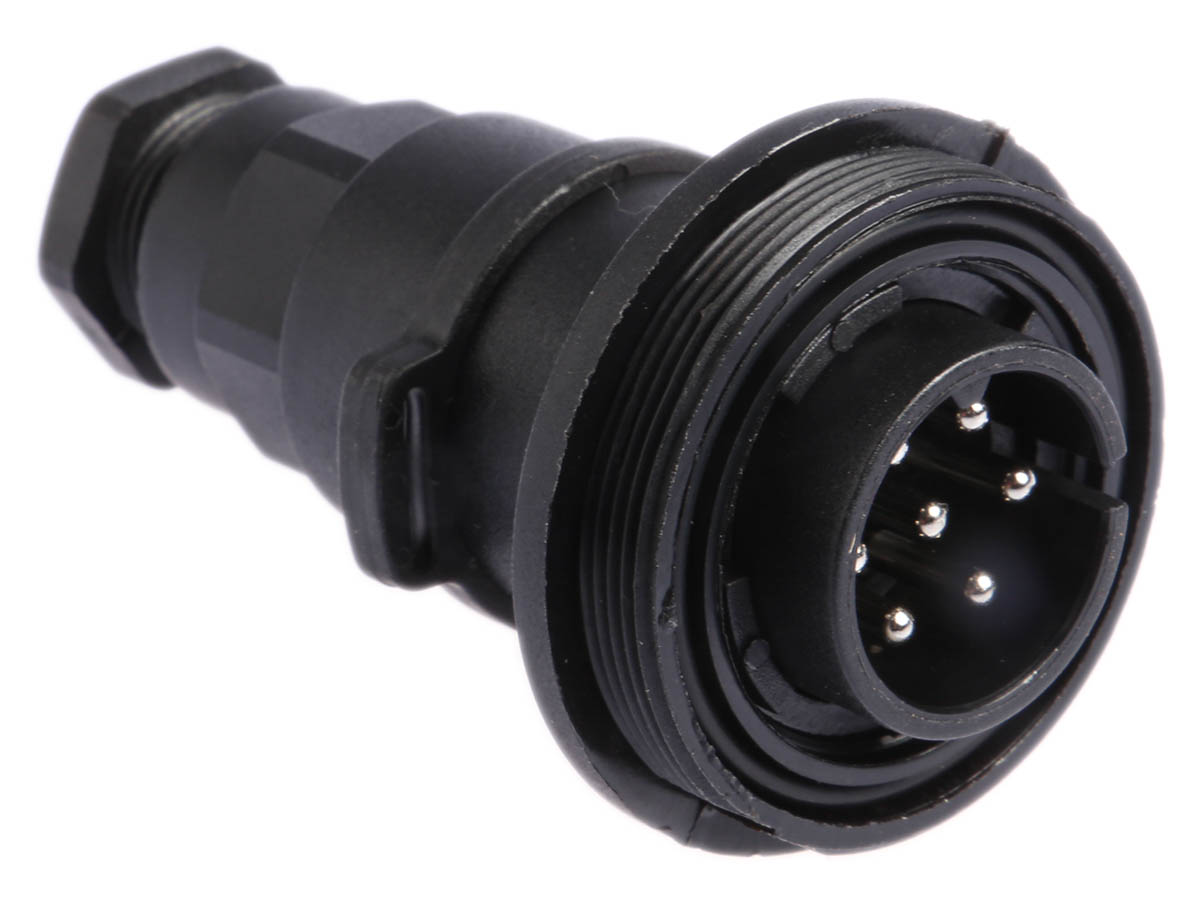 Bulgin Circular Connector, 7 Contacts, In-Line, Standard Connector, Plug, Male, IP68, Standard Buccaneer Series