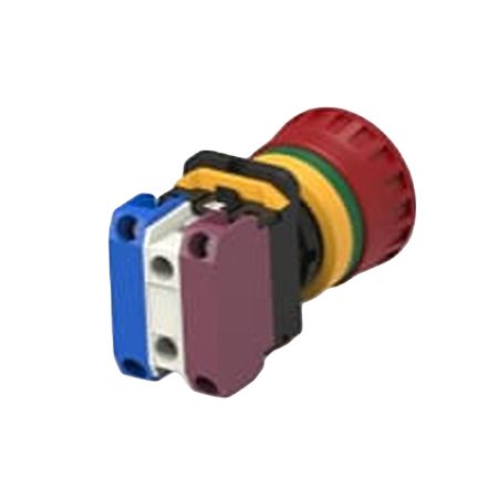 TE Connectivity PBES22 Series Illuminated Emergency Stop Push Button, Panel Mount, 22.3mm Cutout, SPDT, IP20, IP65