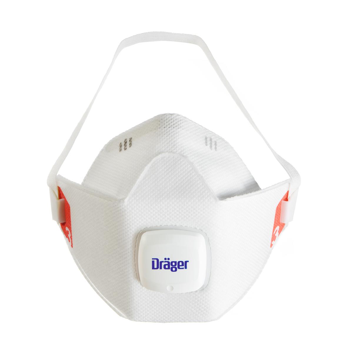 DRAEGER X-plore 1930 Series Disposable Respirator, FFP3, Valved, Fold Flat