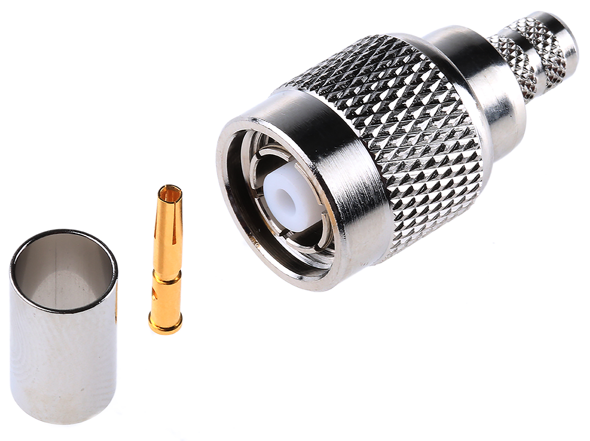 Amphenol RF Cable Mount TNC Connector, 50Ω, Crimp Termination, Straight Body