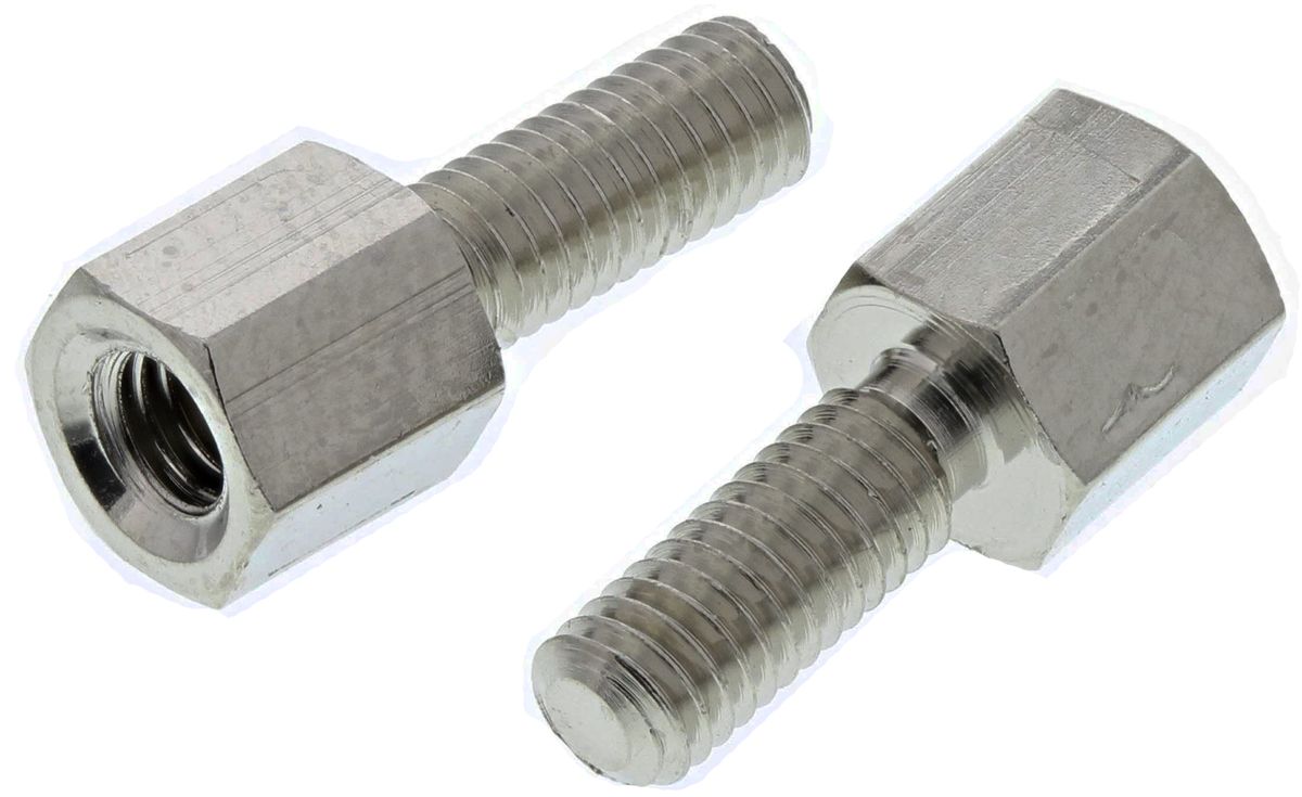 Essentra Standoff, M3 x M3 Thread, 5mm Body, Brass, Male/Female, 8mm Stud