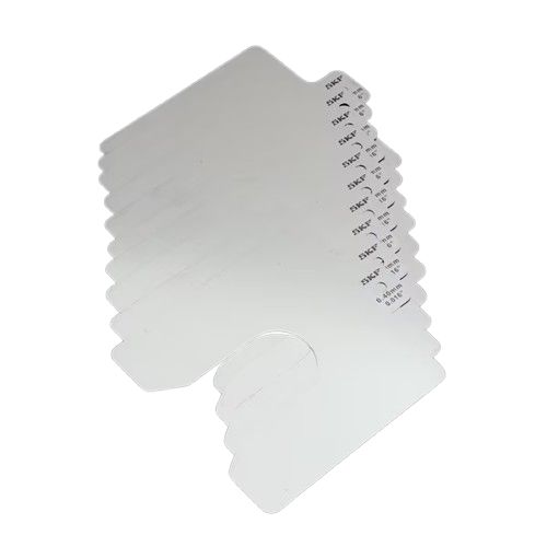 Grey Stainless Steel Pre-Cut Shim, 100mm x 100mm x 0.2mm