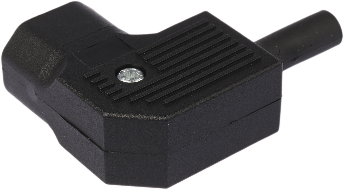 Bulgin C14 Right Angle Cable Mount IEC Connector Male, 10A, 250 V