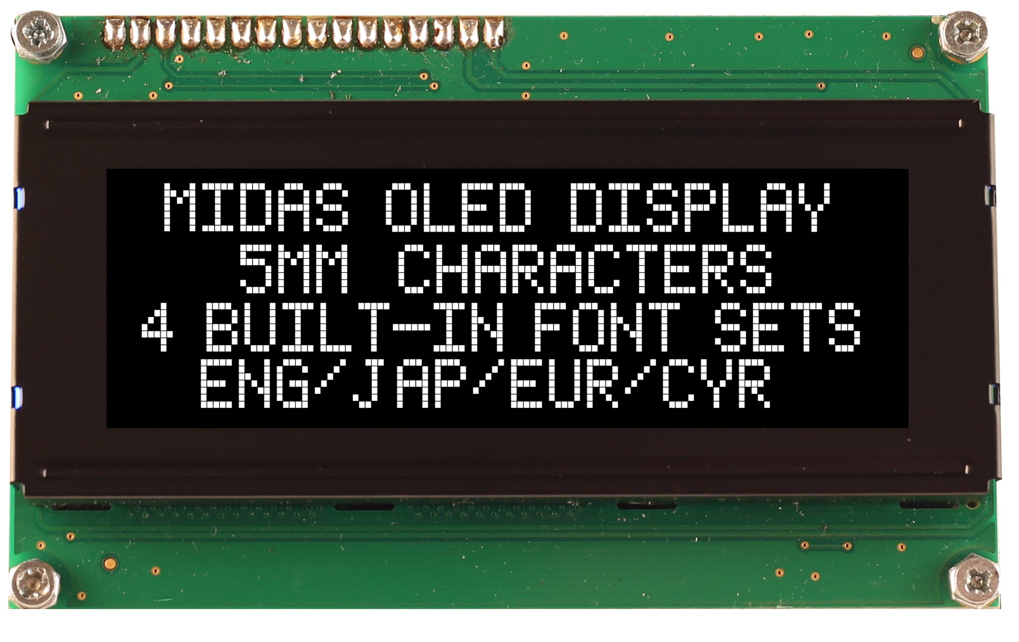 Midas White OLED Display COB Parallel Interface