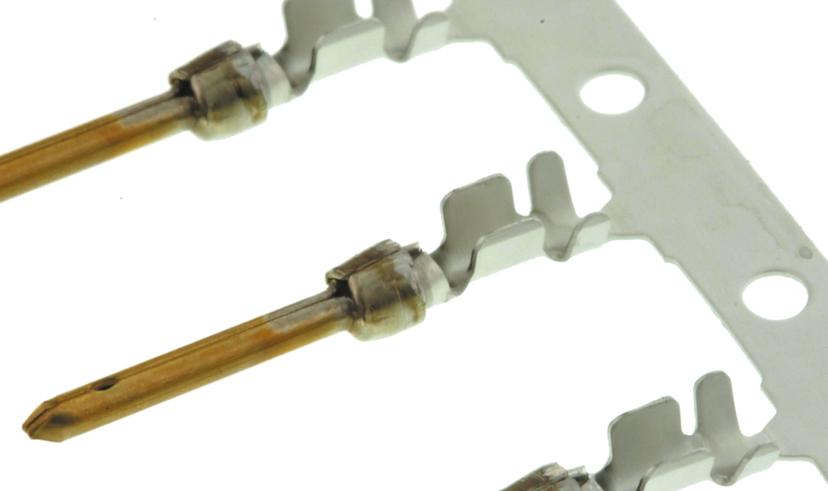 TE Connectivity, AMPLIMITE HD-20 Series, size 20 Male Crimp D-sub Connector Contact, Gold over Nickel, 24 → 20