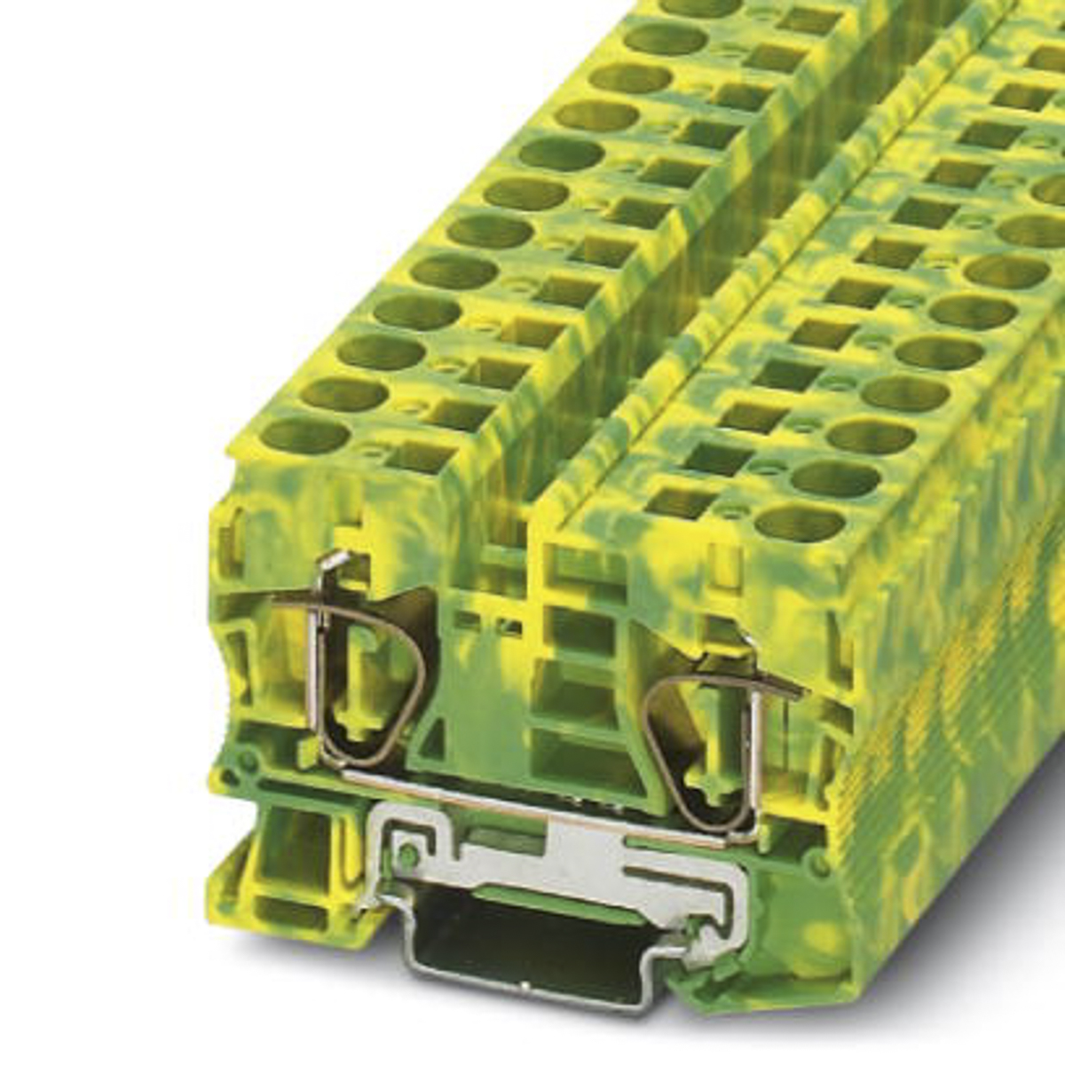 Phoenix Contact ST 10-PE Series Green/Yellow Modular Terminal Block, 1.5 → 16mm², Spring Clamp Termination, Ex