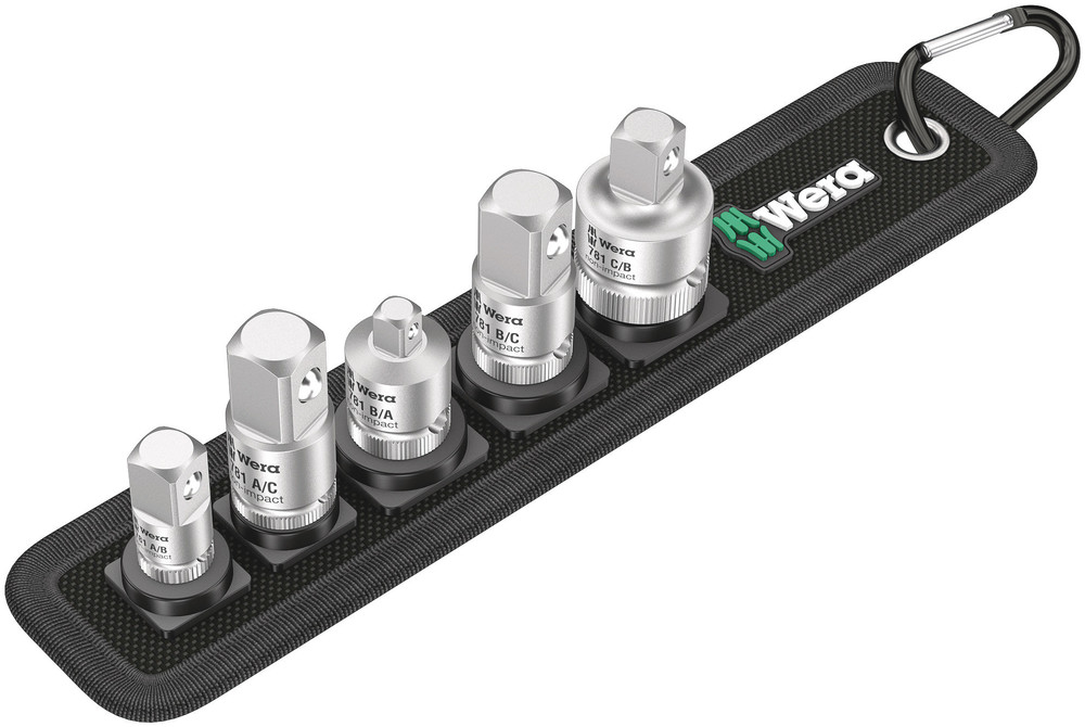 Wera 781/5 1/2 in, 1/4 in, 3/8 in Square Connection Part, 230 mm Overall