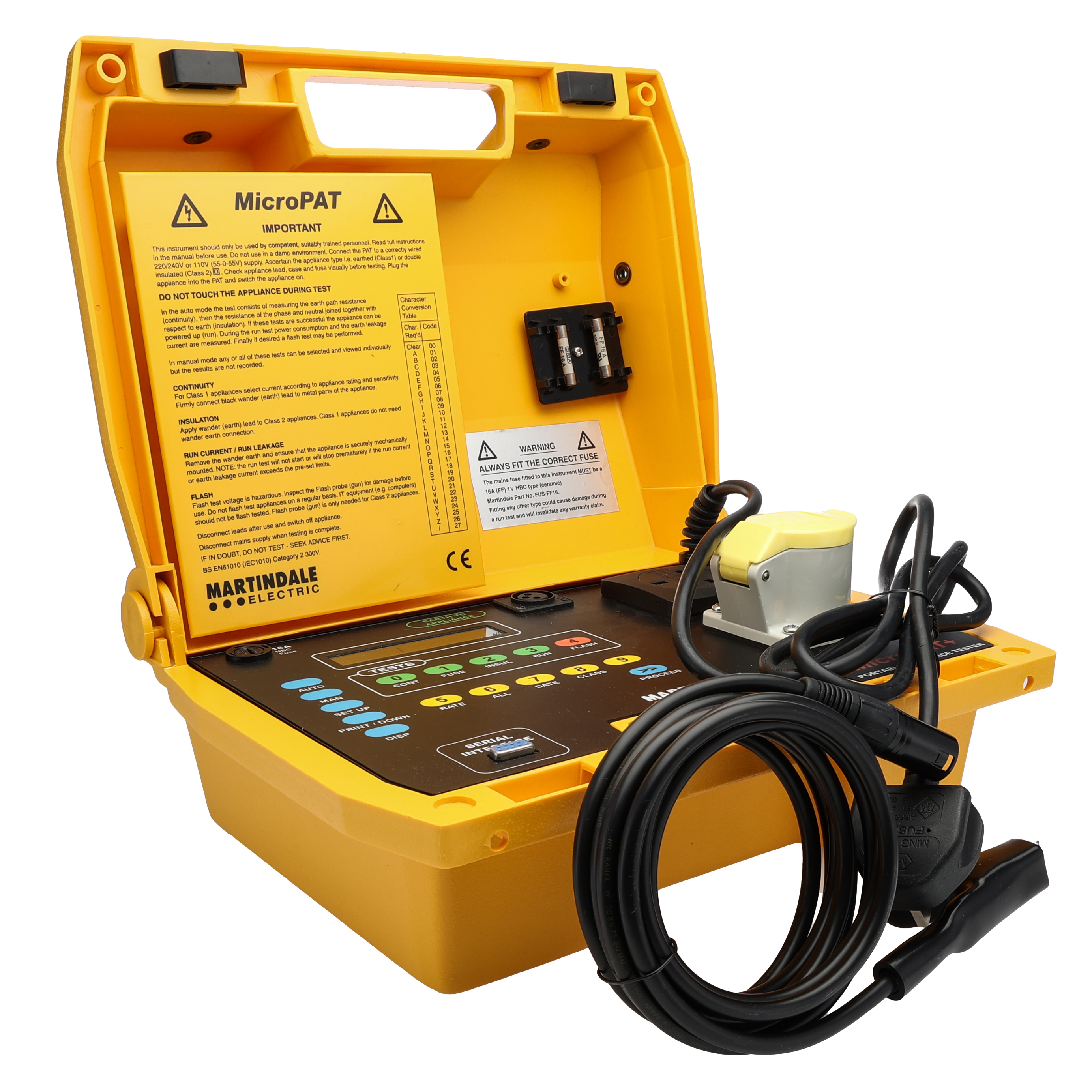 Martindale MPATPLUS PAT Tester, Class II, Class I Test Type