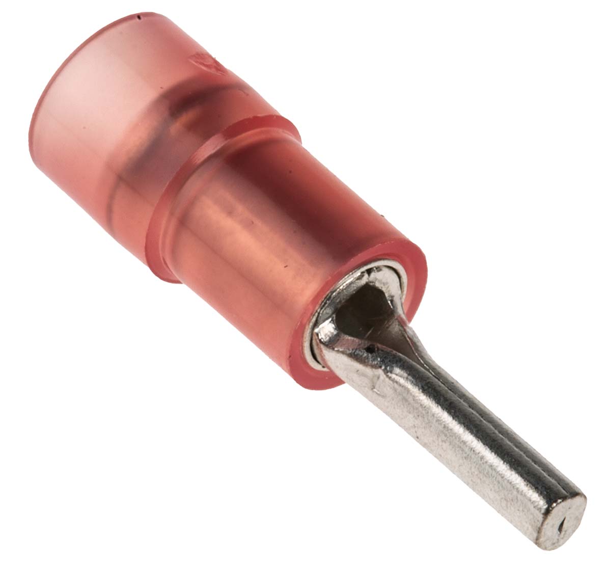 RS PRO Insulated, Tin Crimp Pin Connector, 0.5mm² to 1.5mm², 22AWG to 16AWG, 1.9mm Pin Diameter, 9mm Pin Length, Red