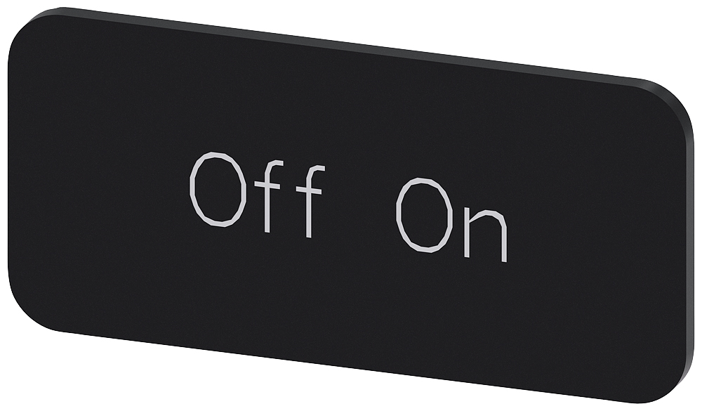 Siemens Labeling plate, Off - On