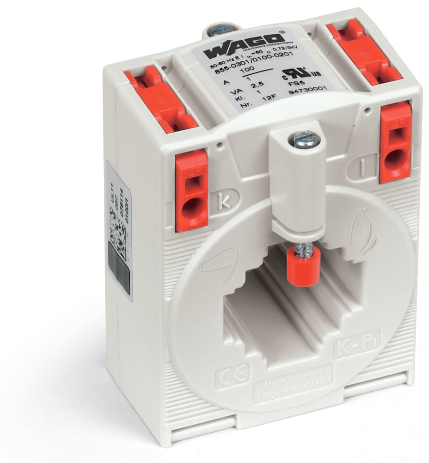 WAGO 855 Series Current Transformer Current Transformer, 100A Input, 100:1, 1 A Output