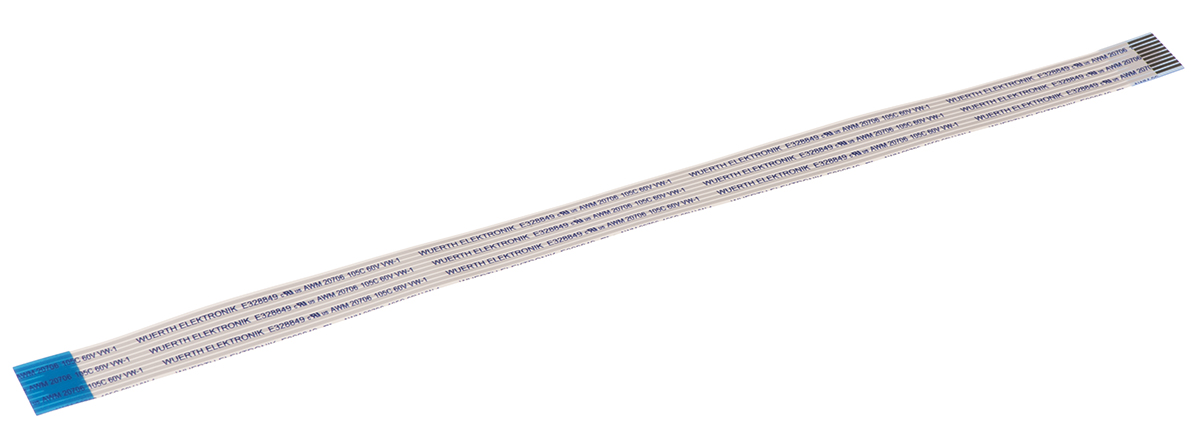 Wurth Elektronik WR-FFC Series FFC Ribbon Cable, 10-Way, 1mm Pitch, 200mm Length